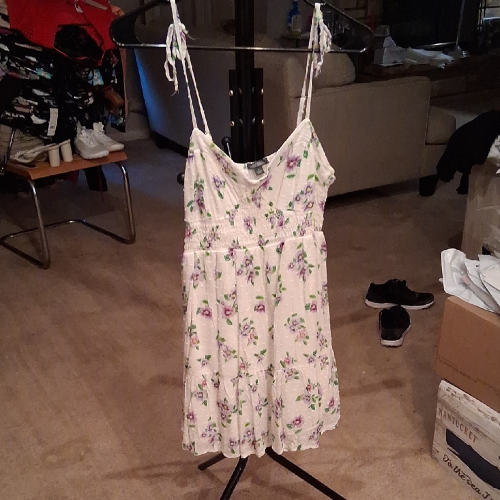 Wild Fable Floral Mini Dress - White and Purple